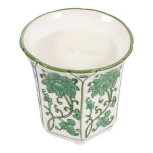 Candela Profumata in Ceramica Floreale, Votiva a Colonna per Decorazione Interna di Soggiorno, Camera da Letto e Bagno - Product Image 4