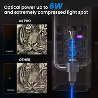 Machine de gravure laser ATOMSTACK A6 Pro 40W Graveur découpeur avec assistance pneumatique F30 600MM/s Chaîne de réservoir Installation gratuite pour les débutants