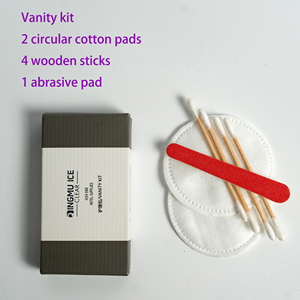Juego de viaje desechable para <span class=keywords><strong>hotel</strong></span>, lima de uñas con hisopos de algodón y banda para el cabello, desmaquillador esencial para usar en movimiento - Product Image 2