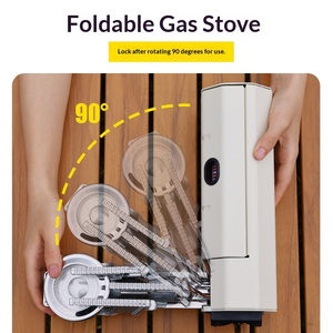 Estufa Portátil de Propano, <span class=keywords><strong>Parrilla</strong></span> de Gas de Alta Potencia Resistente al Viento, Quemador para Barbacoa al Aire Libre, para Camping, Viajes, Uso Doméstico y Comercial - Product Image 2