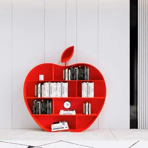 Apple shaped school library simple children book storage