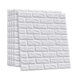 Panel de Pared 3D Autoadhesivo de Lujo, Ladrillo Decorativo de Espuma de Fibra de Poliéster Impermeable, Adhesivo Decorativo para Paredes <span class=keywords><strong>Interiores</strong></span>, para Renovación - Product Image 1