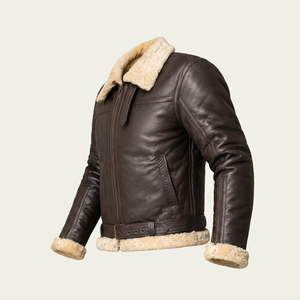 Chaquetas de Cuero Genuino para Hombre, Diseño Personalizado, Alta Calidad, Cuello Alto, Impermeables, Ecológicas, para Invierno, Venta al Por Mayor - Product Image 1