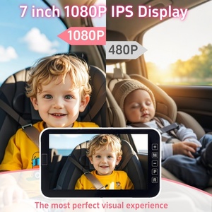 2025 nouvelle caméra de siège arrière de moniteur de <span class=keywords><strong>voiture</strong></span> de bébé de vision de 7 pouces HD de vente chaude d'<span class=keywords><strong>Amazon</strong></span> avec le visionnement vidéo pour des bébés - Product Image 5