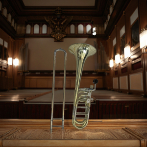 <span class=keywords><strong>Trombone</strong></span> basse professionnel en laiton jaune de qualité supérieure, deux valves, instrument en laiton - Product Image 3