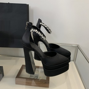 Nouveauté 2024 Escarpins Femme à Strass et Bride Cheville, Talons Hauts 15CM, Plateforme Sexy, Chaussures de Soirée pour Femmes - Product Image 4