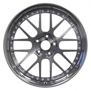 Custom Silver 5 <b>Spoke</b> 2 Piece Forged <b>Wheels</b> Bolted Aluminum Alloy Rims Deep Concave Passenger Car Custom Rims - Product Image 3