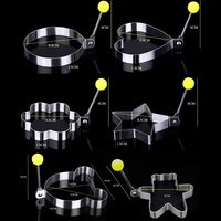 Moule à œufs professionnel en acier inoxydable antiadhésif avec poignée, façonneur d'œufs pour sushi, crêpes, biscuits