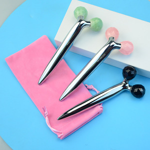 Masajeador <span class=keywords><strong>de</strong></span> Rodillos en Forma <span class=keywords><strong>de</strong></span> Y <span class=keywords><strong>de</strong></span> <span class=keywords><strong>Cuarzo</strong></span> Rosa, Obsidiana, Turmalina y Jade Dongling, al por Mayor para Fabricantes, en Stock, con Logotipo Personalizado, para Uso Doméstico - Product Image 4