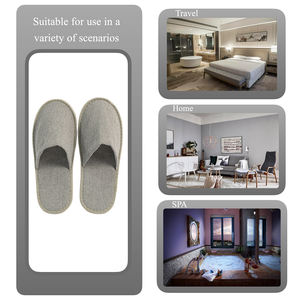 Pantuflas de Hotel Ecológicas Biodegradables de Lino, Material Natural, Pantuflas Desechables para Huéspedes, Amenidades Sostenibles para Resorts y Spas - Product Image 6