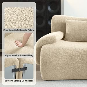 Convertible Corduroy Sponge Fabric <b>Bed</b> Small-Space Solution for Apartment Vacuum Roll Compression for Living Room - Product Image 4