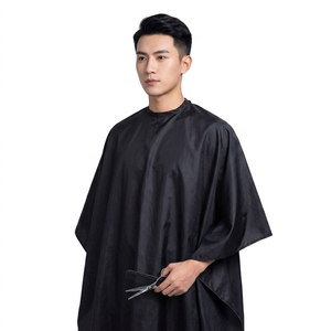 Cape de Coiffure Professionnelle Haute Performance Imperméable pour Salon – Équipement de Barbier Noir pour Coupe de Cheveux - Product Image 1