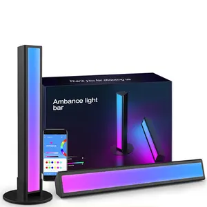 lampu led bar 2pcs Suppliers-Lampu Flow Bar Bluetooth Dekorasi Kamar TV, Lampu Suasana Cerdas LED Kontrol Aplikasi Bluetooth untuk Hiburan PC TV 2 Buah