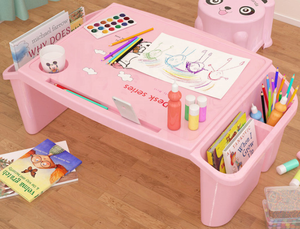 Bàn Nhựa Giường Bàn Máy Tính Xách Tay Bàn Máy Tính Đa Chức Năng Bàn Lười Đa Năng Cho Trẻ Em 55X28X20CM - Product Image 3