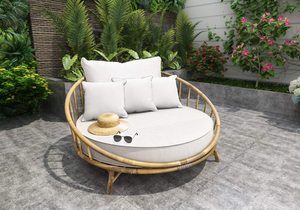 Muebles de Exterior al por Mayor, Cama para Piscina, Tumbona de Lujo para Jardín, Cabana, Cama de Día para Resort, Playa, Hotel - Product Image 6