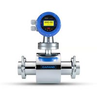 Tri-clamp 2 ''DN50 IP68 Alcohol Agua Líquido Caudalímetro magnético Cerveza Jugo Medidor de flujo sanitario para la industria de procesamiento de alimentos