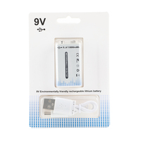 Batería Recargable de Litio de 9V, Baterías de Litio Tipo 6F22