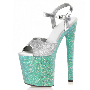 Sandales élégantes à talons hauts de 8 pouces, chaussures à plateforme en cristal de 20cm, souliers fétichistes Sexy pour fête de mariage - Product Image 5