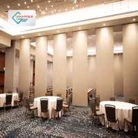 Acoustic Operable Walls Folding Partition Panels Folding Wooden Panel for Office