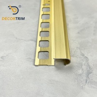 DECORTRIM Profilé en U en aluminium professionnel pour nez de marche, avec trous pré-perforés, pour projets résidentiels et commerciaux