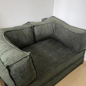 Fabric Sofa <b>Bed</b> Corduroy Material Removable Washable <b>Folding</b> Sofa For Living Room Small Apartment Rental - Product Image 3