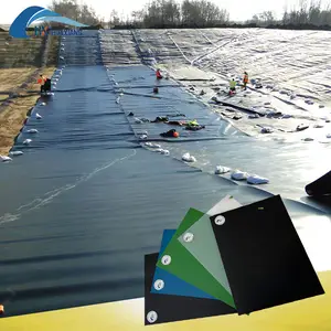 Geomembrana de HDPE para poço de peixes, bico de água para fazenda, bico de água para aterro, superfície áspera mate texturizada