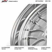 Nouvelles jantes ZKR en alliage d'aluminium forgé 2 pièces, concaves profondes, lèvre bronze, personnalisées 25 mm, 18-21 pouces pour Audi