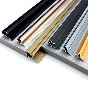 Bande décorative moderne en métal anodisé 1mm panneau mural intégré bordure bande d'angle en alliage d'aluminium placage de bois cristal de carbone - Product Image 3