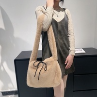 WB203 Automne Hiver Nouveau Faux Fourrure De Renard Épaule Grande Capacité En Peluche Sac Sous Les Bras Sac Fourre-Tout Moelleux De Haute Qualité