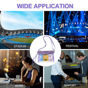 Custom <strong>Clear</strong> Pvc Bag Stadium Approved Messenger Transparent Sling Bag Adjust Strap Cear Crossbody Bags Clutch <strong>Purses</strong> for Women - Product Image 5