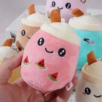 Peluche en forme de tasse de thé au lait de 12 cm, jouet en peluche, jouet Boba, porte-clés, cadeau pour enfants, peluche mignonne, vente en gros de poupées