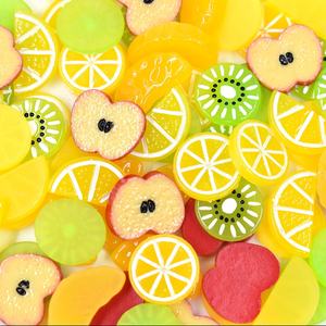 Adornos de Resina con Forma de Rodajas de Frutas Simuladas, Naranja, Manzana, Limón, para Decoración de Fundas de Teléfono y Lazos para el Cabello - Product Image 2