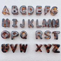 Perles en acrylique à motif léopard Sunrise, à grand trou, lettres de l'alphabet A-Z, pour DIY, fabrication artisanale, breloques pour téléphone, pendentifs pour sac, bijoux