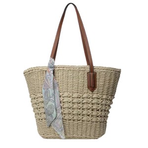 Women's Beach Paper Clutch Purse <strong>Wicker</strong> <strong>Bag</strong> Chains Tassel Zipper Closure Bohemian Vintage Summer Logo Colorful Retro - Product Image 5
