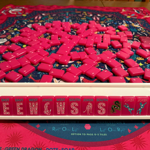 Juego de Mahjong Americano Directo de Fábrica, Fichas de Mahjong Rosa Intenso con Estampados Coloridos de <span class=keywords><strong>Leopardo</strong></span> y Flores - Product Image 6
