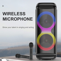 SING-E ZQS8828X Altavoz Bluetooth Portátil Multifuncional de 8 Pulgadas para Karaoke, Sistema de Sonido DJ de Alta Potencia con RGB, Ideal para Exteriores