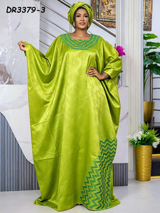 Nouvelle Arrivée 2026 – <span class=keywords><strong>Robe</strong></span> Longue Décontractée Africaine <span class=keywords><strong>Boubou</strong></span> à Motifs Floraux en <span class=keywords><strong>Bazin</strong></span> Brocart pour l'Été et l'Automne - Product Image 6