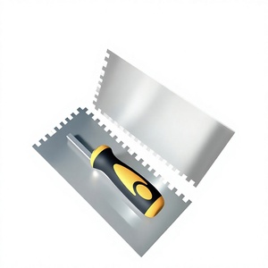 Truelle crantée en acier au manganèse, lame plate de 12 pouces, poignée ergonomique pour le plâtrage des murs, outils de construction pour le bricolage - Product Image 4