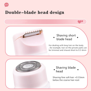2 in 1 wiederauf ladbarer Rasierer für Frauen Elektrischer Bikini-Körpers ch neider Doppelkopf körper Lady <span class=keywords><strong>Shaver</strong></span> Schamhaars ch neider - Product Image 2
