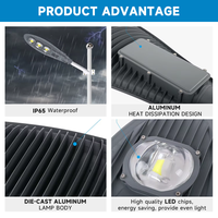 Lampadaires extérieurs en aluminium de qualité supérieure 30w 50w 100w 150w 200w 250w, lampes de rue étanches IP66, lampadaires LED COB