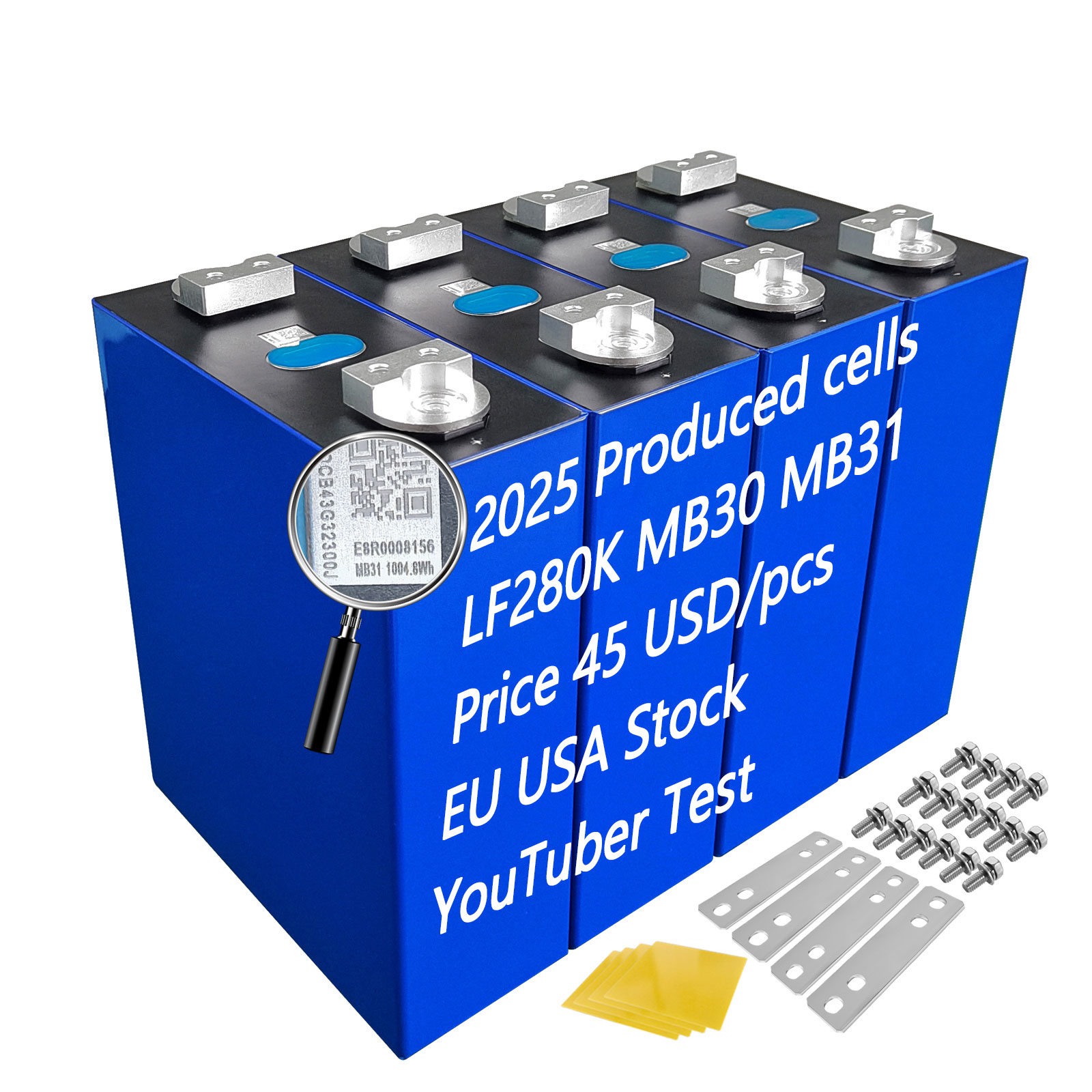 EU Stock 3.2V 314Ah Lifepo4 Prismatic Lithium Ion Battery Cell 330ah Lifepo4 Cell 48V Solar Energy Fresh Date 3.2V 314Ah Battery