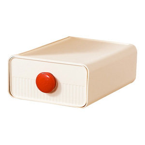 Underwear <b>Storage</b> <b>Box</b> With Compartments Stackable <b>Drawer</b> Organizer For Wardrobe Moisture Proof Mite Proof Cream Color 3 Piece - Product Image 2