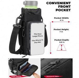 Free Sample Custom New Style Fashion <b>Water</b> <b>Bottle</b> Holder Carry Front Pocket Adjustable Comfort Shoulder Strap <b>Water</b> <b>Cooler</b> - Product Image 3