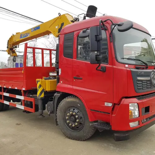 Dongfeng Tianjin 8 Ton Straight Boom Truck Crane|6m cargo box truck crane factory direct sales