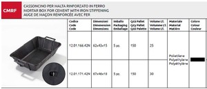 Venta al por mayor hecho en Italia materiales de construcción multiusos caja de mortero Cmrf reforzada con hierro - Product Image 2