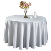 Hotsale Multi Couleurs Qualité Tapisserie Satin Couverture De Table Ronde pour Hôtel Restaurant Mariages