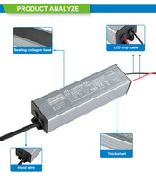 CEA-100W Driver LED Terisolasi PF Tinggi Tahan Lama Lampu Sorot Luar Ruangan Setengah Aluminium Lampu Jalan Tahan Air IP65 Output Tunggal