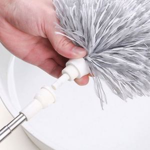 Plumeau créatif de style japonais en acier inoxydable avec manche télescopique, brosse à poussière lavable pour la maison, outil de nettoyage extensible - Product Image 4