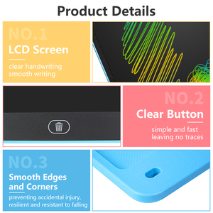 กระดานเขียนอิเล็กทรอนิกส์สำหรับเด็ก ขนาด 20 นิ้ว กระดานวาดภาพดิจิทัลหลากสีสัน แท็บเล็ตจดบันทึก LCD กระดานวาดภาพมหัศจรรย์ - Product Image 6