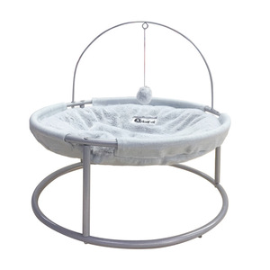 Lit hamac rond interactif pour chat, pour toutes les saisons, rembourrage en fibre de polyester douce, lavable à la main - Product Image 5